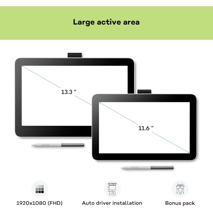 Wacom One 13 Touch, 13,3 interaktiver Monitor mit 10-Finger-Touch-Funktion