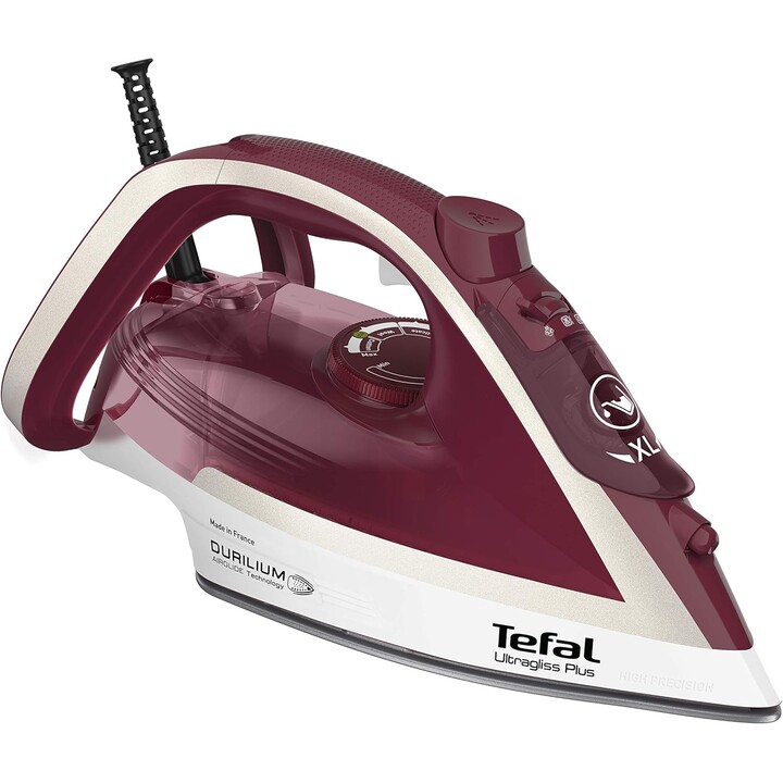 Tefal Ultimate Pure FV6810E0 plancha Plancha a vapor 2800 W Rojo, Plata
