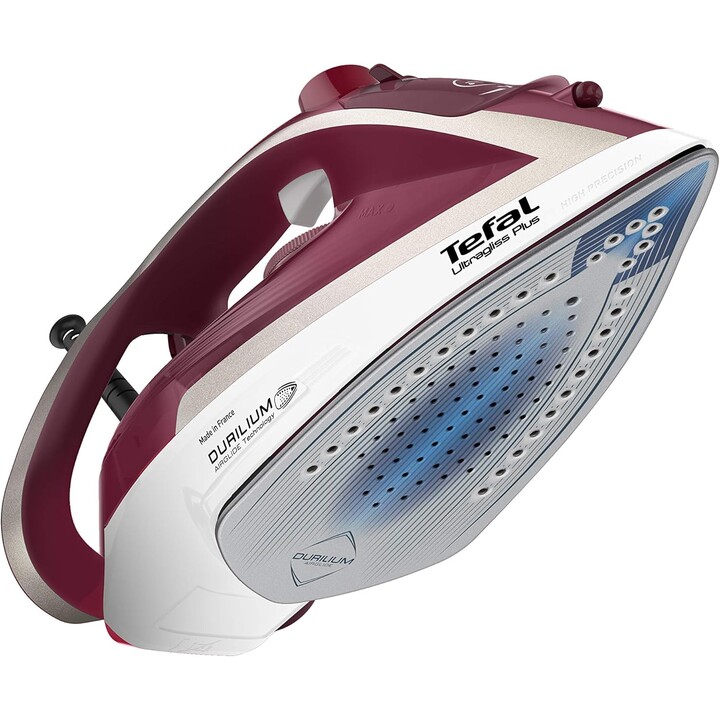 Ferro Tefal Ultimate Pure FV6810E0 Ferro da stiro a vapore 2800 W Rosso, Argento
