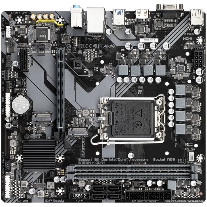 Gigabyte B760M H DDR4 Socket 1700 Micro ATX