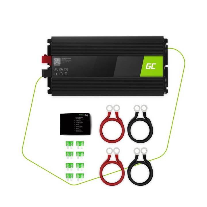 Green Cell INV21 Netzteil & Spannungsumwandler Auto 6000 W Schwarz