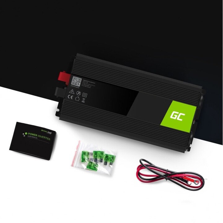 Green Cell INV19 alimentatore e inverter Auto 1500 W Nero