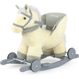 Milly Mally Polly, cavallo a dondolo, giocattolo per bambini, beige