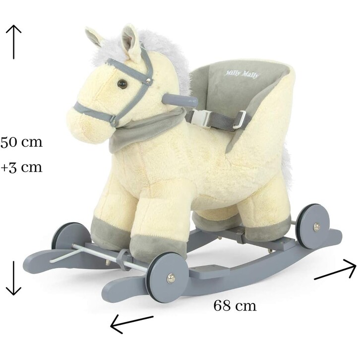 Milly Mally Polly, Cavalo de Baloiço, Brinquedo para Crianças, Bege