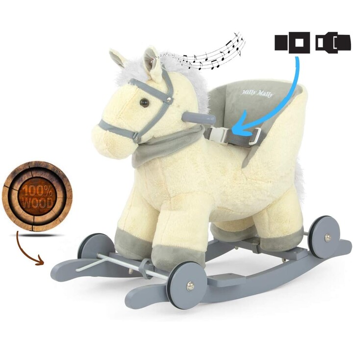 Milly Mally Polly, Schaukelpferd, Kinderspielzeug, Beige