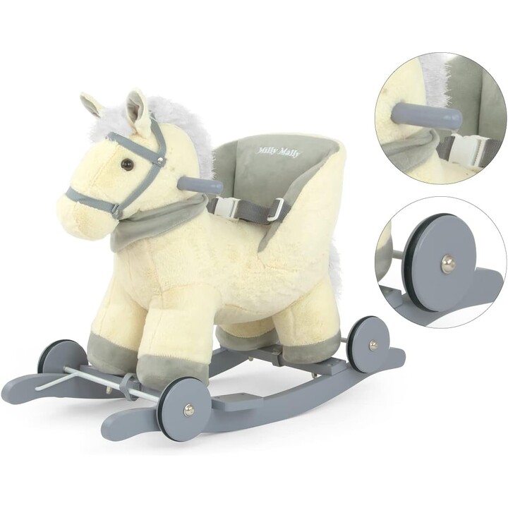 Milly Mally Polly, cheval à bascule, jouet pour enfants, beige