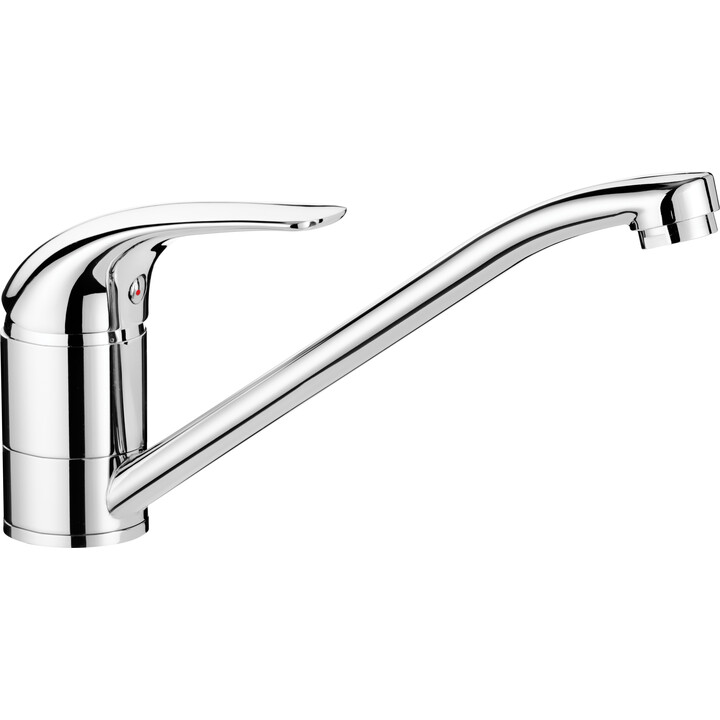 Deante BEZ_060H robinet de cuisine basse pression, trois voies, pour chauffe-eau, chromé