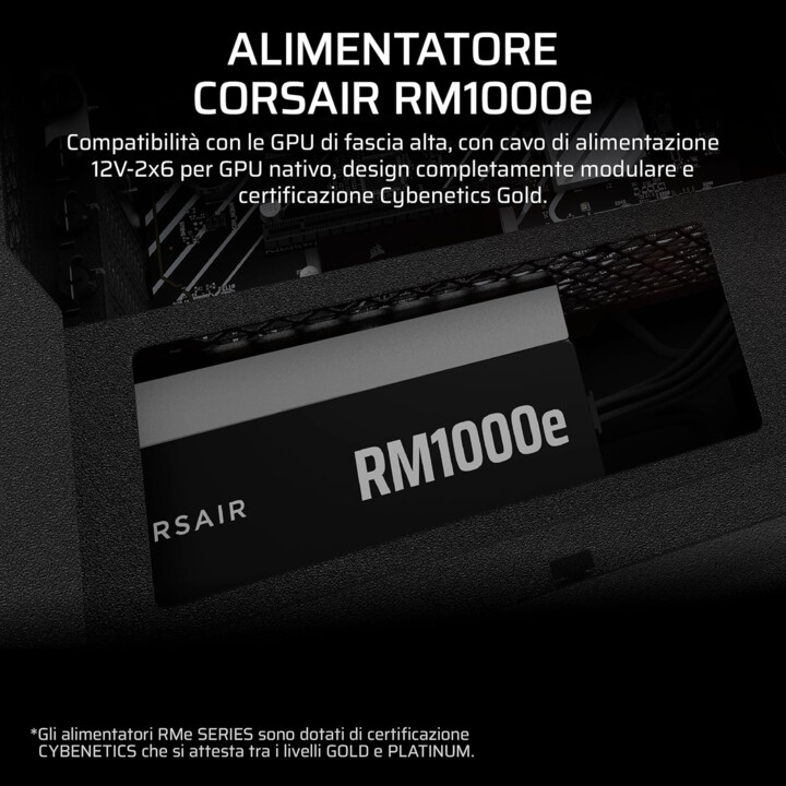 Corsair RM1000e 2025 80 Plus Gold 1000W ATX 3.1 PCIE 5.1 Modular
