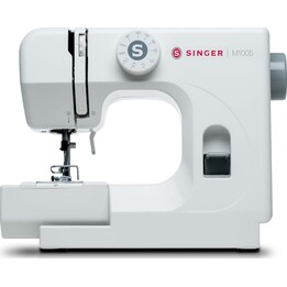 Máquina de coser Singer M1005, Número de puntadas 11, Número de ojales 1, Blanca