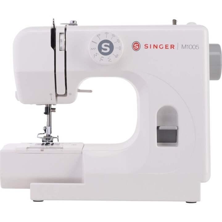 Máquina de coser Singer M1005, Número de puntadas 11, Número de ojales 1, Blanca