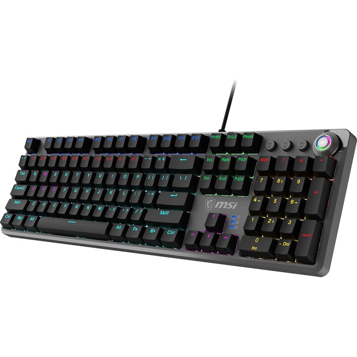 Tastiera MSI FORGE GK310 RED DE Gaming USB QWERTY Tedesca Nera