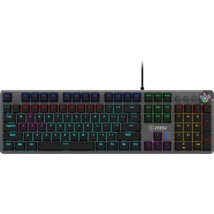 Tastiera MSI FORGE GK310 RED DE Gaming USB QWERTY Tedesca Nera