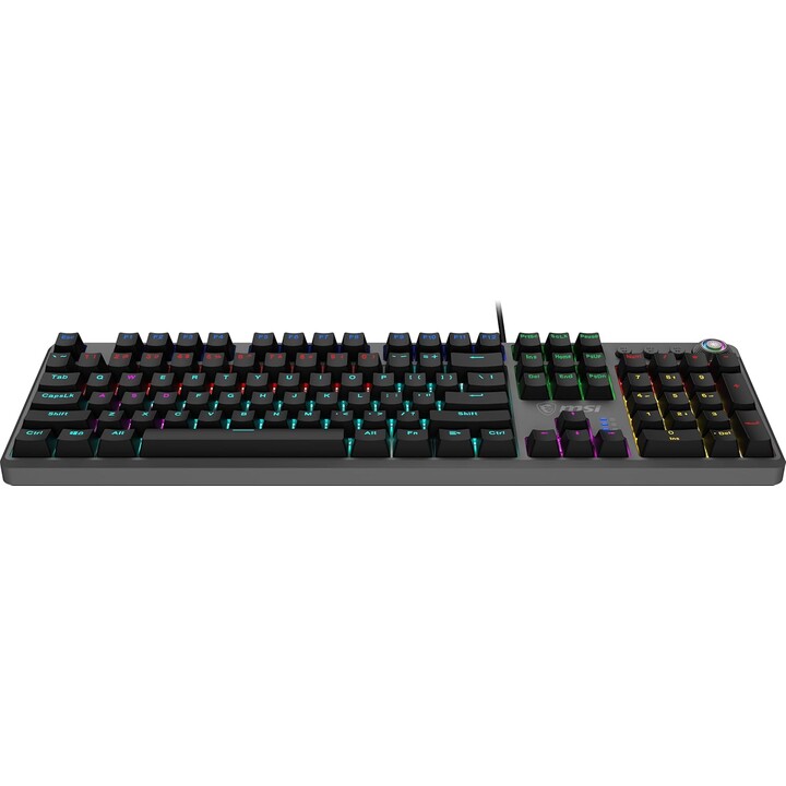Teclado para juegos MSI FORGE GK310 RED DE USB QWERTY Alemán Negro