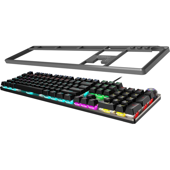 Clavier Gaming MSI FORGE GK310 RED DE USB QWERTY Allemand Noir