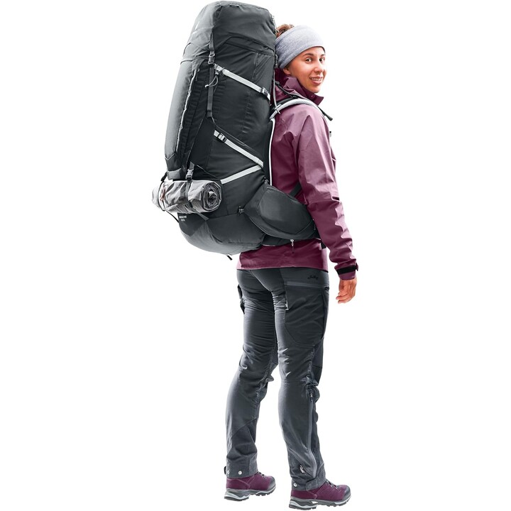 Mochila de caminhada feminina Deuter Aircontact Pro 75+10 SL grafite