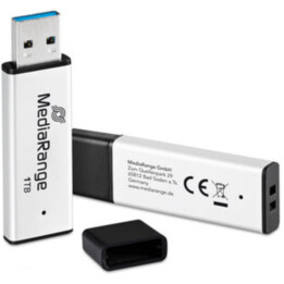 MediaRange MR1905-1 USB-Flash-Laufwerk 1 TB USB Typ A 3.2 Gen 1 (3.1 Gen 1) Schwarz, Silber