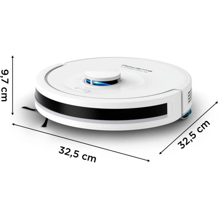 Aspirador e esfregona robóticos Rowenta X-Plorer RR8777WH com navegação inteligente, 4000 Pa, Wi-Fi e função anti-alérgica