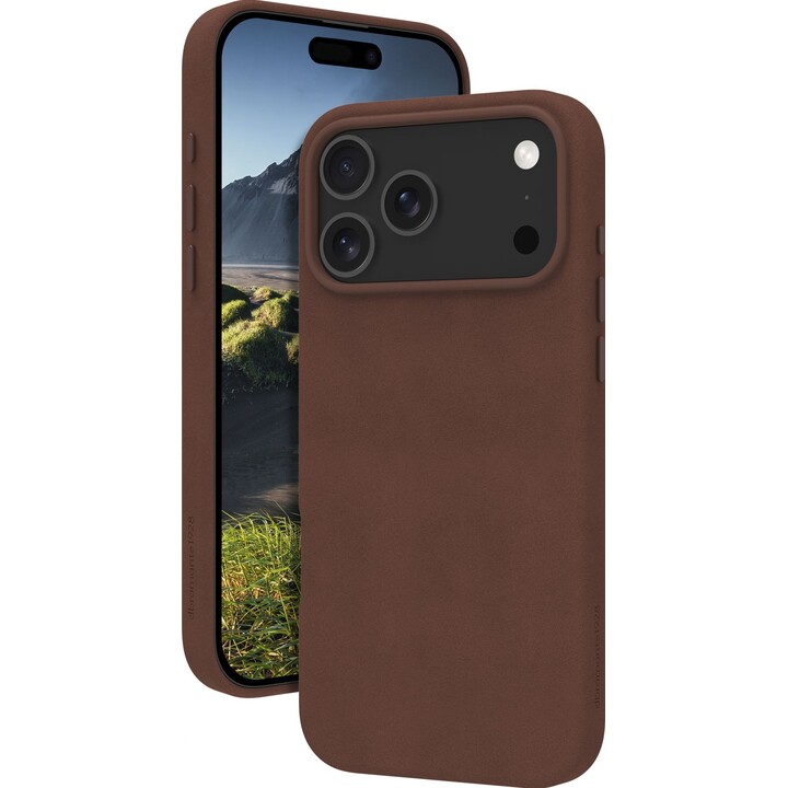 dbramante 1928 Roskilde MS - funda de cuero para iPhone 17 Pro Max compatible con MagSafe (marrón oscuro)