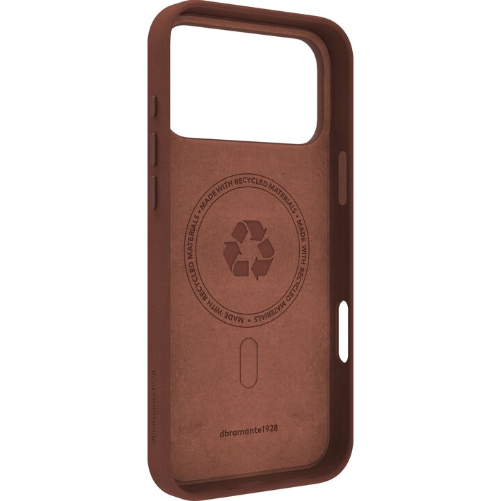 dbramante 1928 Roskilde MS - funda de cuero para iPhone 17 Pro Max compatible con MagSafe (marrón oscuro)