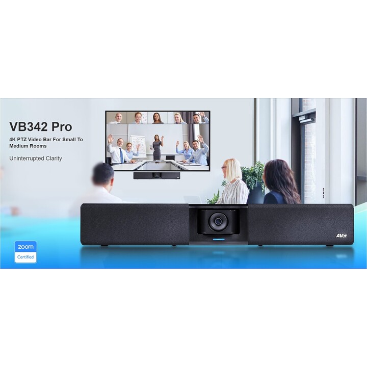 Aver VB342 Pro 4k PTZ USB Soundbar 15x Black