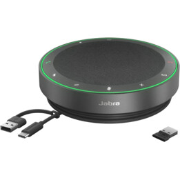 Teléfono manos libres Jabra Speak2 75 UC (USB-A+USB-C con cable, adaptador Bluetooth USB-A)