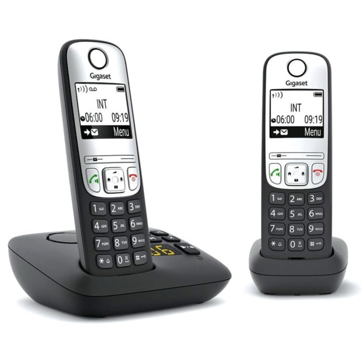 Gigaset A690A Duo DECT Cordless analogue Hands-free, base, Redial Black