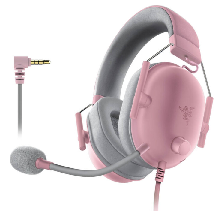 Auriculares de juego Razer Blackshark V2 X Playstation Quartz, rosa