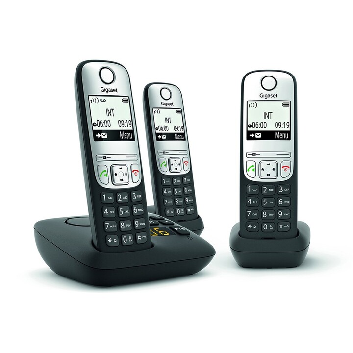 Gigaset A690A Trio DECT/Analog Telephone Caller ID Black