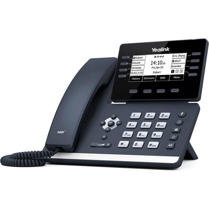 Yealink SIP-T53W - Teléfono VoIP con interfaz Bluetooth e identificador de llamadas - negro