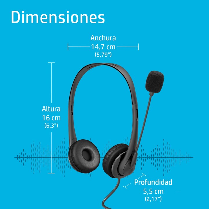 HP G2 Headphones/ with Microphone/ USB/ Black