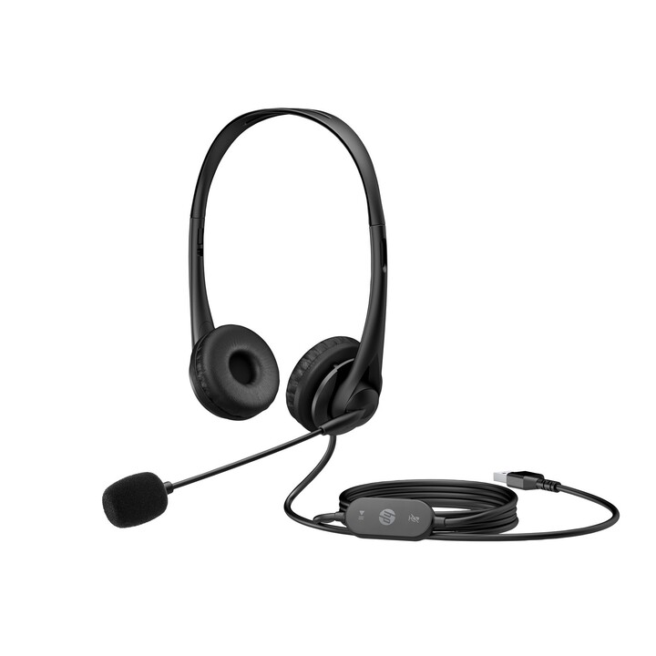 Auriculares HP G2/ con Micrófono/ USB/ Negros