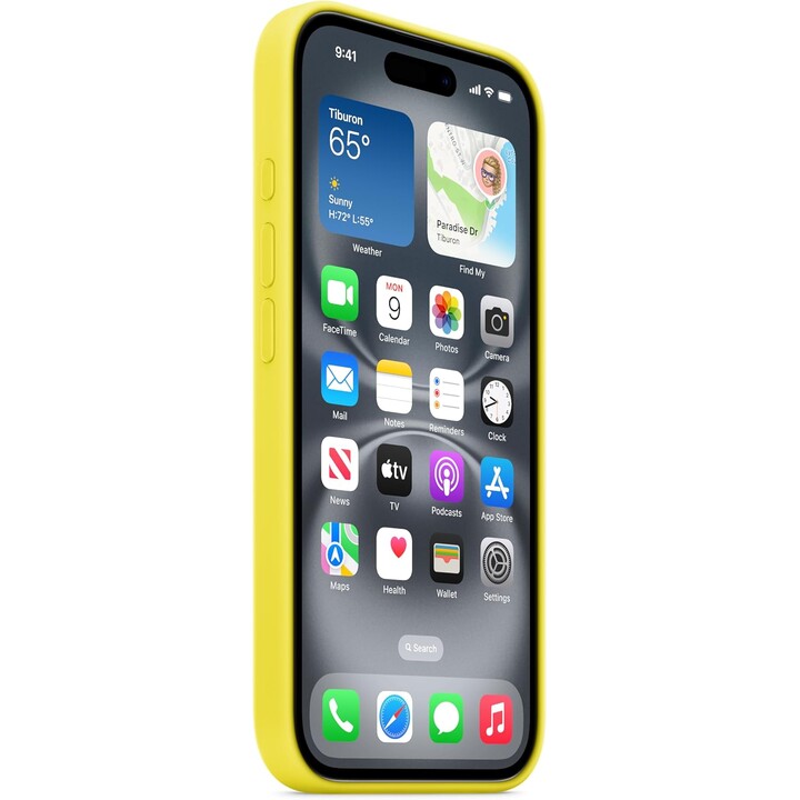Apple iPhone 16 Silikonhülle mit MagSafe – Sternfrucht-Gelb