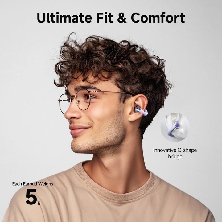 QCY Crossky Clip C30 Lila – Bluetooth-Kopfhörer