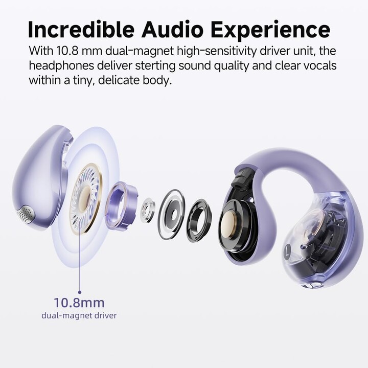 QCY Crossky Clip C30 Lila – Bluetooth-Kopfhörer