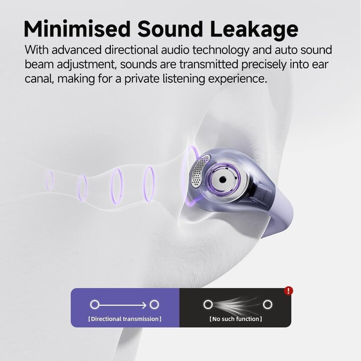 QCY Crossky Clip C30 Lila – Bluetooth-Kopfhörer