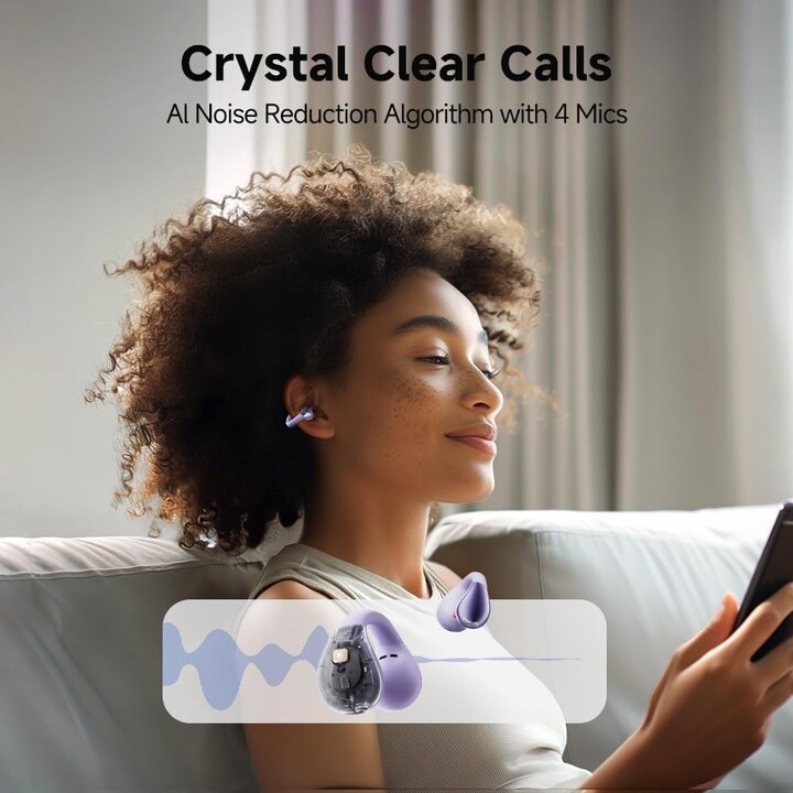 QCY Crossky Clip C30 Violet - Casques Bluetooth