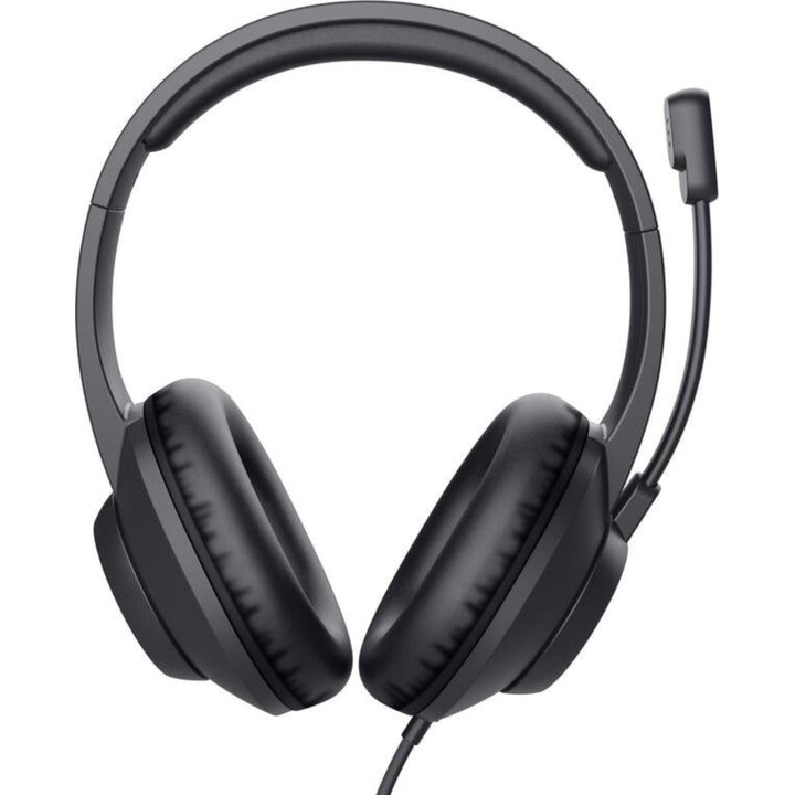 Trust Ayda Max Office-Kopfhörer mit USB-C/A-Kabel und Mikrofon – Schwarz