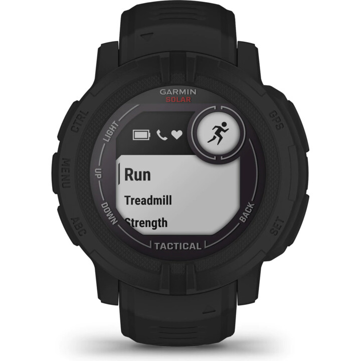 Garmin Instinct 2 Solar Tactical Schwarz GPS mit 45-mm-Armband – Smartwatch