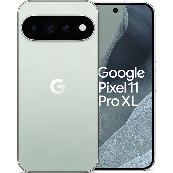 Google Pixel 11 Pro XL 5G, 16 GB e 512 GB, ecrã OLED LTPO de 6,8 polegadas, bateria de 5115 mAh, verde claro