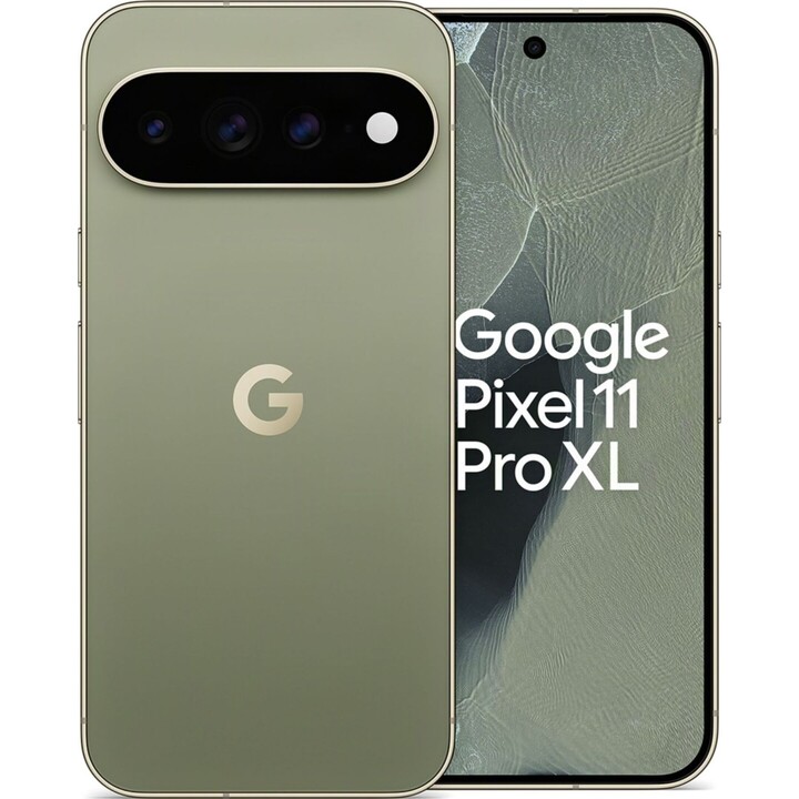 Google Pixel 11 Pro XL 5G, 16 Go / 512 Go, écran OLED LTPO de 6,8 pouces, batterie de 5 115 mAh, couleur Olive