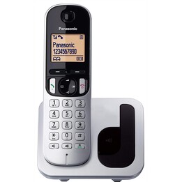 cordless phone DECT PANASONIC KX-TGC210SP silver-ID calls-lock unwanted numbers-backlit LCD display 4.1 cm