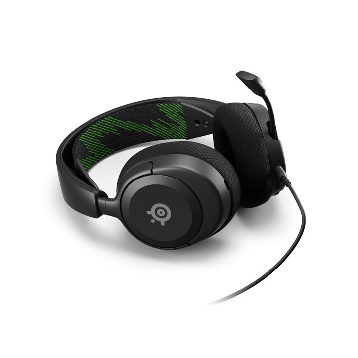 Steelseries ARCTIS NOVA 1X Casque filaire à arceau pour jeux vidéo, noir et vert