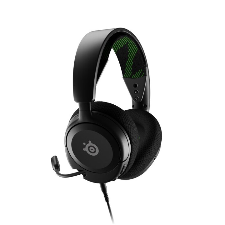 Steelseries ARCTIS NOVA 1X Casque filaire à arceau pour jeux vidéo, noir et vert