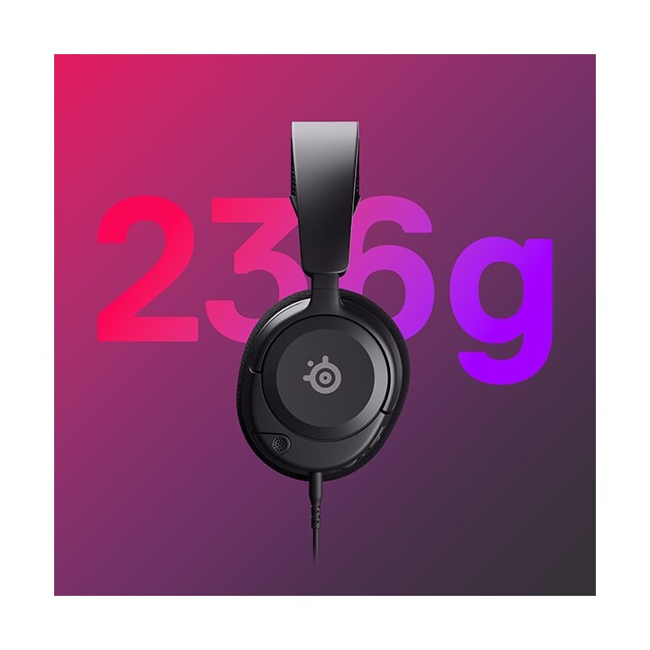 Steelseries Arctis Nova 1 Auscultadores para jogos com fio, arnês, recondicionados, pretos