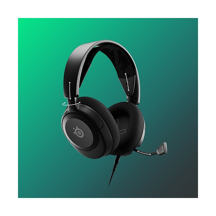 Steelseries Arctis Nova 1 Wired Gaming Headset with Headband, Refurbished, Black