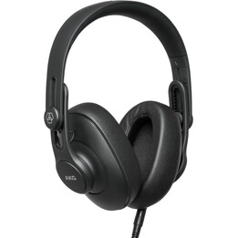 Fones de ouvido AKG K361 com fio, arco de cabeça, para palco/estúdio, preto metálico.