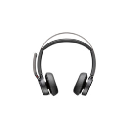 Auscultadores HP Poly Voyager Focus 2 USB-C-C com certificação Microsoft Teams + adaptador USB-C/A + base de carregamento