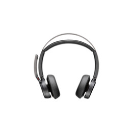HP Poly Kopfhörer Poly Voyager Focus 2 USB-C-C mit Microsoft Teams-Zertifizierung + USB-C/A-Adapter + Ladestation
