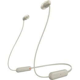 Sony WI-C100 Kabelloser In-Ear-Kopfhörer mit Mikrofon/Bluetooth/ Beige