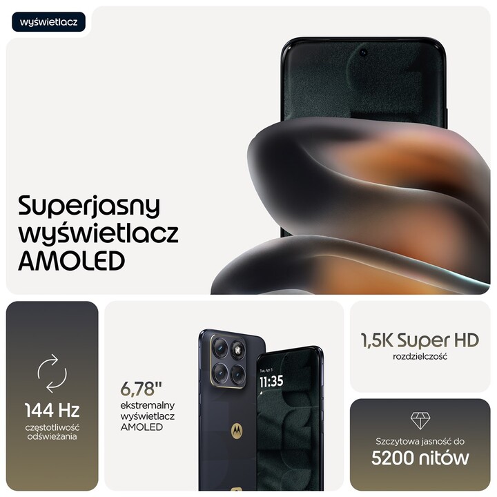 Motorola edge 70 fusion FIFA Edition 17,2 cm (6,78") double SIM Android 16.0 5G USB Type-C 8 Go 256 Go 5 200 mAh Noir